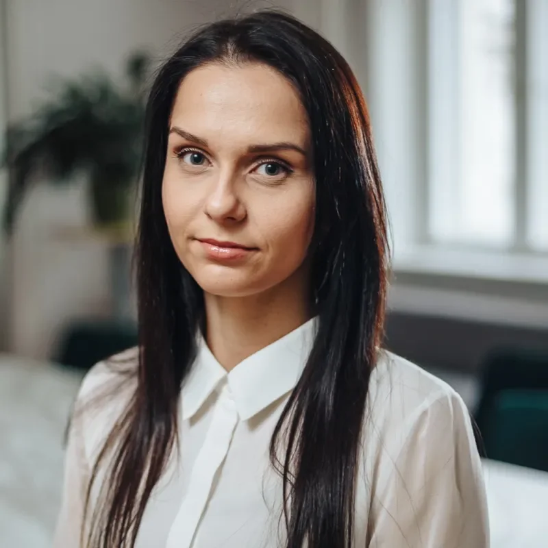 A woman posing